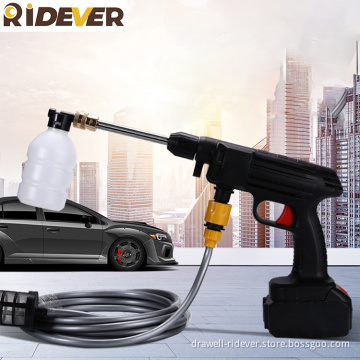 Ridever 21V 30000MA Stainless Steel Barrel 65 Minutes Working Time Car Wash High Pressure Washer Machine Car Washer